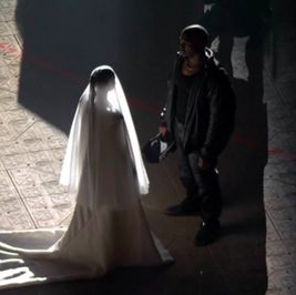 Kim Kardashian Showed Up To Kanye’s Party In A Wedding Dress